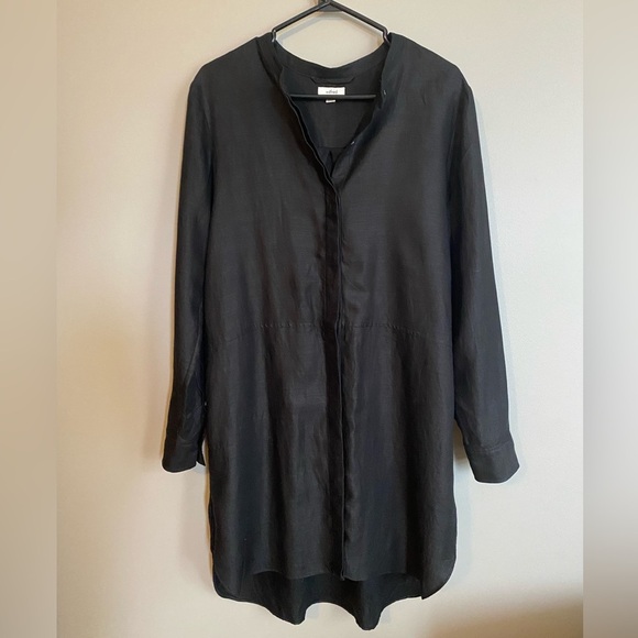 Aritzia Dresses & Skirts - Aritzia Wilfred Oversized Dress Button Up Front Black Size S
